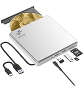 External CD DVD Drive LightScribe CD/DVD +/-RW Burner Player Writer Optical Disk Reader Portable ...