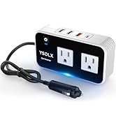 YSOLX 200W Car Power Inverter, DC 12V to 110V AC Inverter, Car Charger Adapter with [20W USB-C]/U...