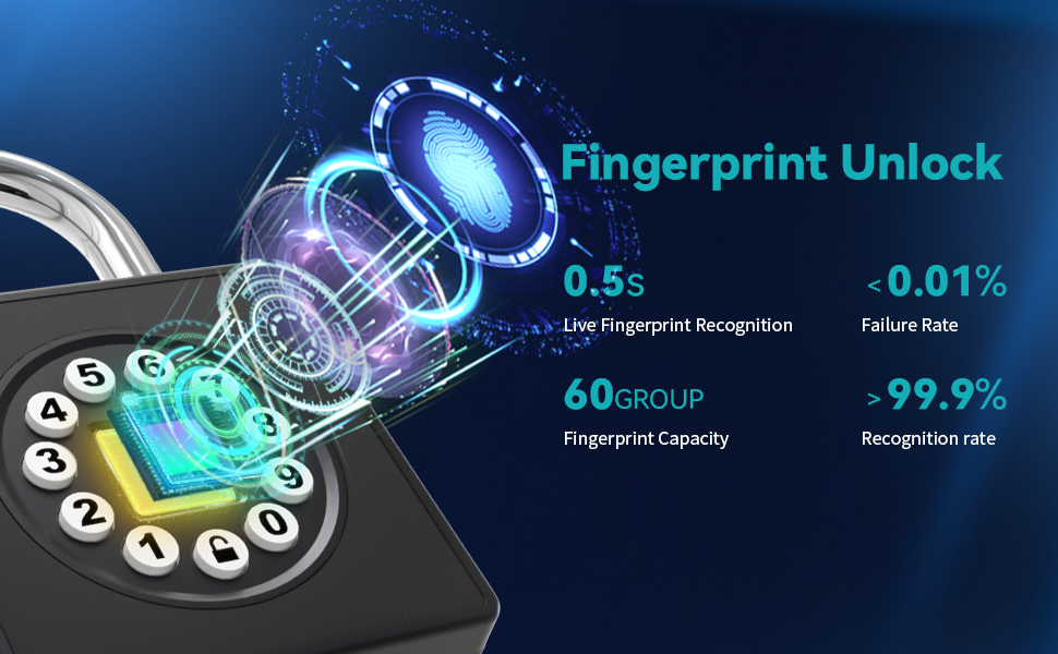 smart padlock with key