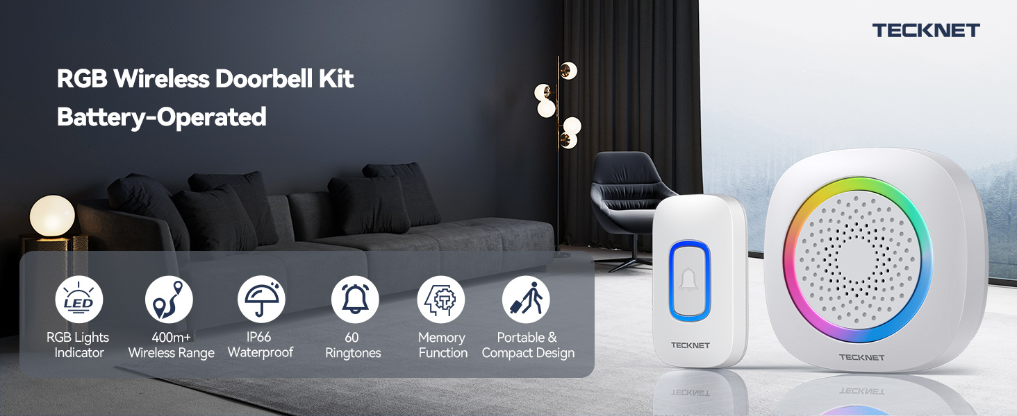 RGB wireless doorbell