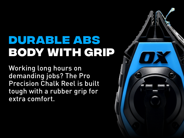 Durable ABS body with grip for extra comfort on tough jobsites.
