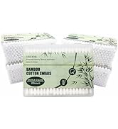 5 Packs Cotton Swabs with Bamboo Sticks/Cotton Buds 1000pcs