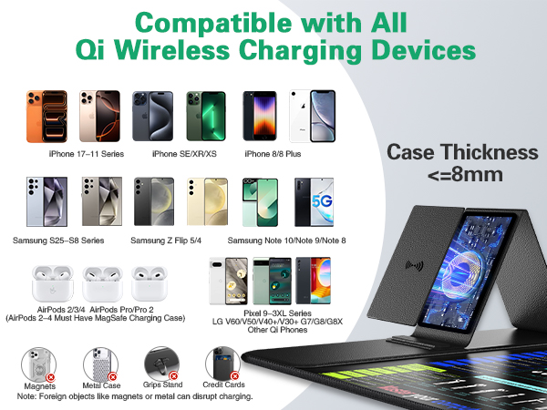 mouse pad with wireless charging