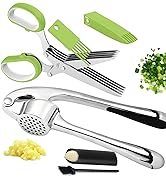 Garlic Press and Herb Scissors Set