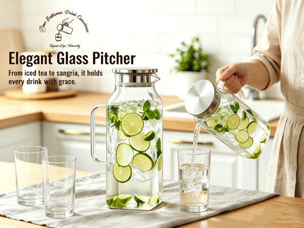 Square Glass Pitcher