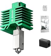 0.4mm Green Hotend with Tungsten Steel Nozzle for Bambu Lab X1C /X1 /P1P /P1S 3D Printer, High-Te...