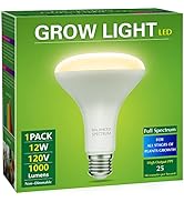 Briignite LED Grow Light Bulb, BR30 Grow Light Bulbs, Full Spectrum Grow Light Bulb 12W, 120W Equ...