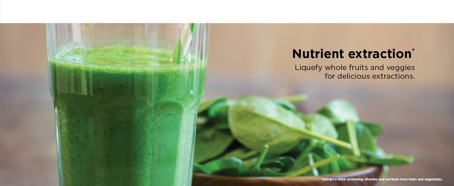 Smoothies Nutrient extractions* Frozen drinks