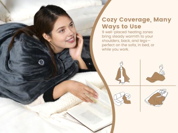 portable heated blanket shawl