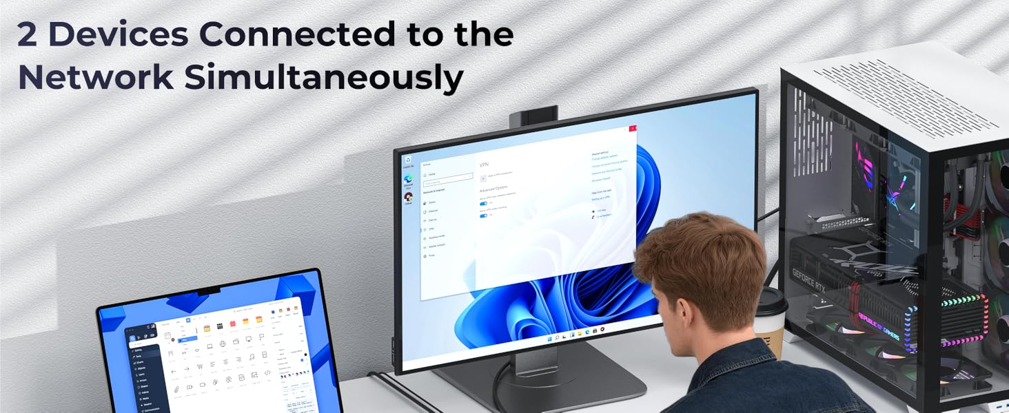 Ethernet splitter high speed 1 in 2 provides you with an efficient network expansion solution