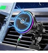 Upgraded TEC and Fan Phone Cooling Magnetic Wireless Car Charger, for MagSafe Car Charger Mount, ...