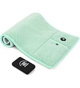 Weighted Heating Pad with Battery, 3 Heat Settings, Electric Portable Cordless Heating Pad for Ba...