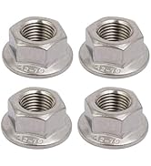 4 Pieces M12 x 1.75mm Flange Hex Nuts Pitch Serrated Flange Nuts Heavy Duty Replacement Nut 304 S...