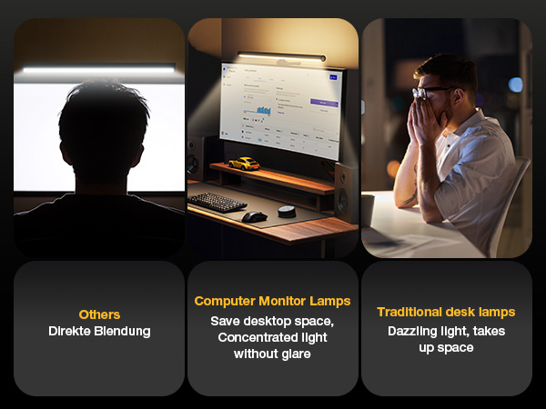 computer monitor light bar, desk light for home office laptop,led desk lamps
