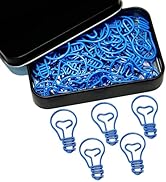 Cute Paper Clips, 50PCS Light Bulb Paper Clips Animal Bookmarks Clips, Assorted Colors, Fun Offic...