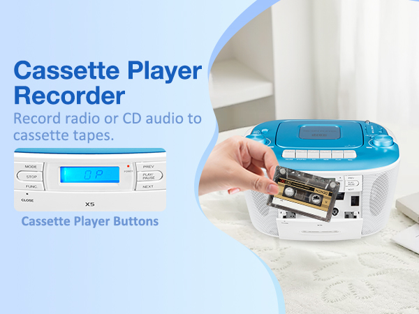 cd tape cassette player recorder cd record player radio