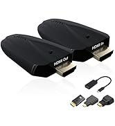 Wireless HDMI Transmitter and Receiver, 4K Input Supported, 492FT Range, Plug and Play 2.4G/5G Wi...