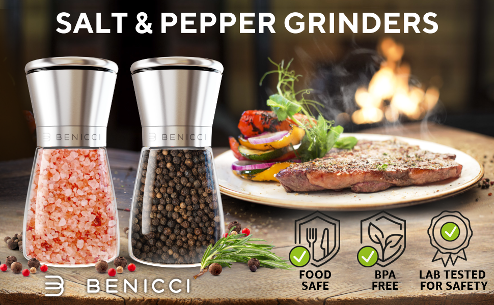 Salt &amp;amp; Pepper Grinders - Food Safe