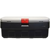 Rubbermaid 48 Gallon Black Action Packer Lockable Latch Indoor and Outdoor Storage Box Container ...