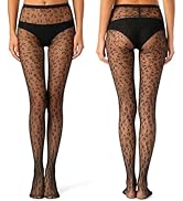 Gullora Women’s Patterned Black Tights – High-Waist Fishnet &amp; Sheer Stockings Collection