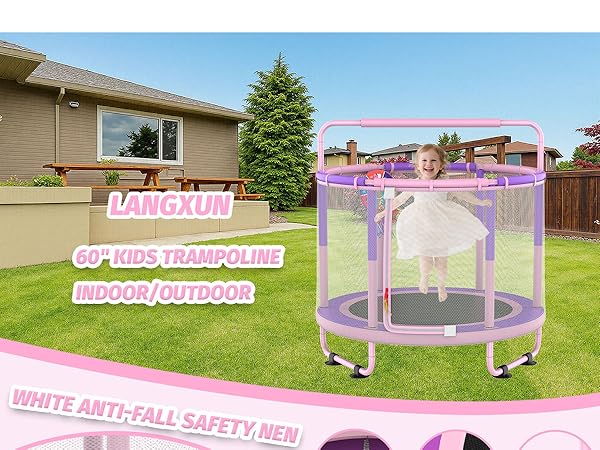 5ft Toddler Mini 6-in-1 Trampoline Indoor Outdoor
