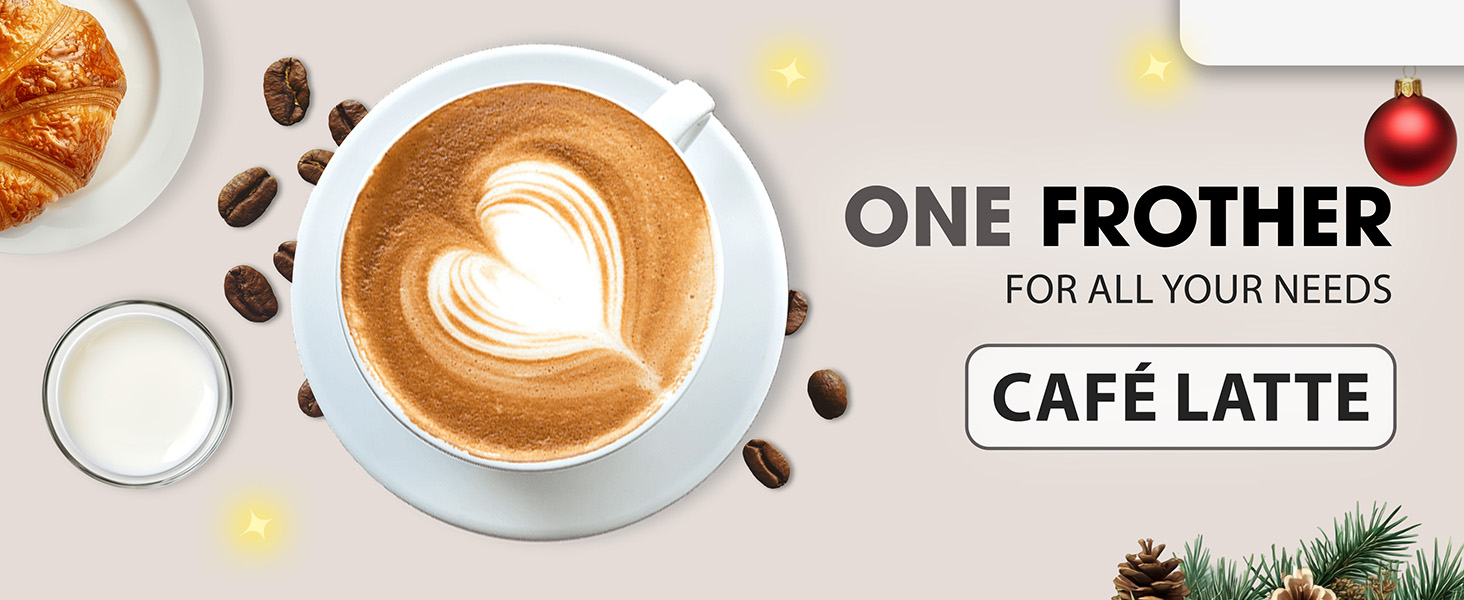 Compact electric drink frother — perfect holiday coffee accessory for December celebrations