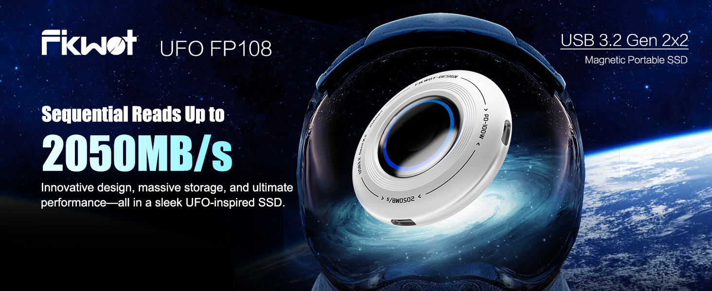 Portable External SSD with Magnetic