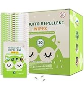 30 PCS Mosquito Repellent Wipes, Individually Wrapped Insect Repellent Wipes Made of Natural Plan...