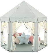 Monobeach Princess Tent Girls Celadon Large Playhouse Kids Castle Play Tent with Star Lights Gift...