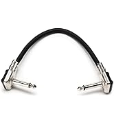 Hosa HGFP-000.5 Pro Guitar Patch Cable, REAN Low-profile Right-angle to Same, 6 Inches
