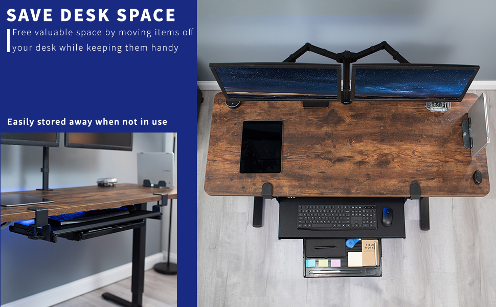 MOUNT-KB05-4D Keyboard Tray and Drawer