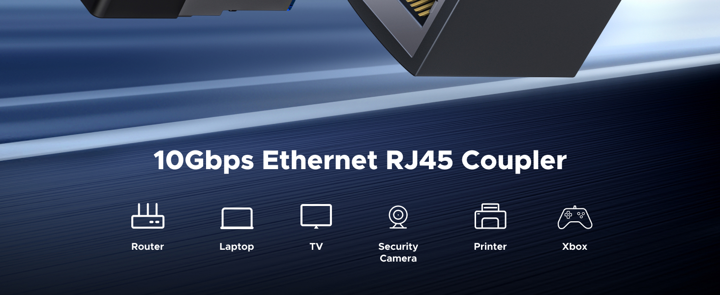 rj45 coupler ethernet extender cat8 cat7 cat6 cat5 cable extender adapter 10gbps 328ft