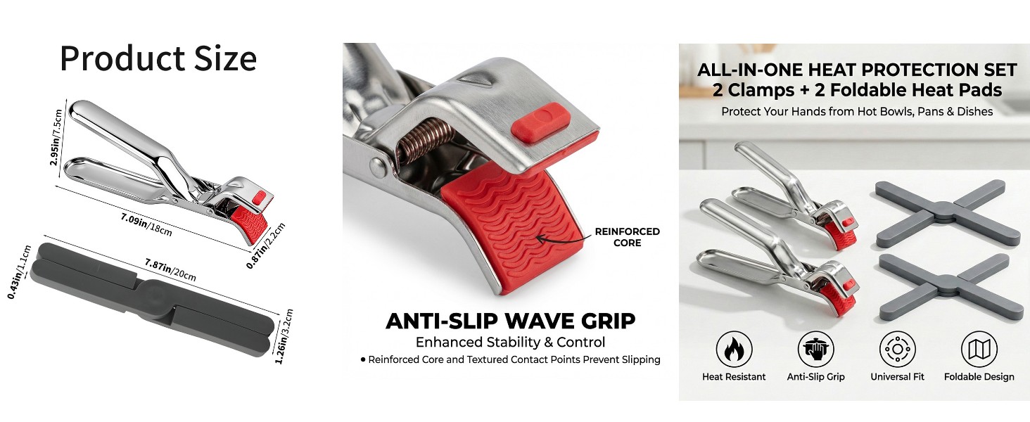 hot plate gripper bowl holders for hot food