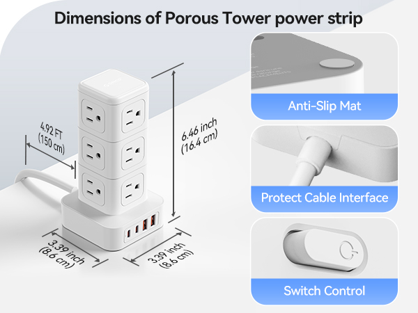 small power strip mini power strip black power strip
