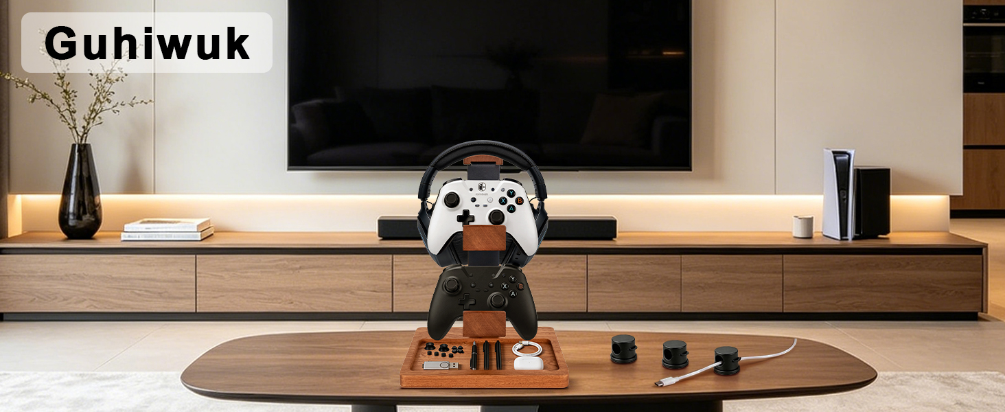 Headset Stand with Gaming Controller Holder