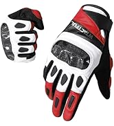 WTACTFUL Goatskin Leather Carbon Knuckle Motorcycle Gloves for Ultimate Protection and Comfort