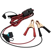 HayEastdor 8.2FT/2.5M SAE to Alligator Clips Wire Harness with 12V Switch 16AWG 2Pin SAE to Batte...