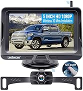 Wireless Backup Camera Ease Install - Color Image HD 1080P 5 Inch Monitor Digital Signal Stable N...