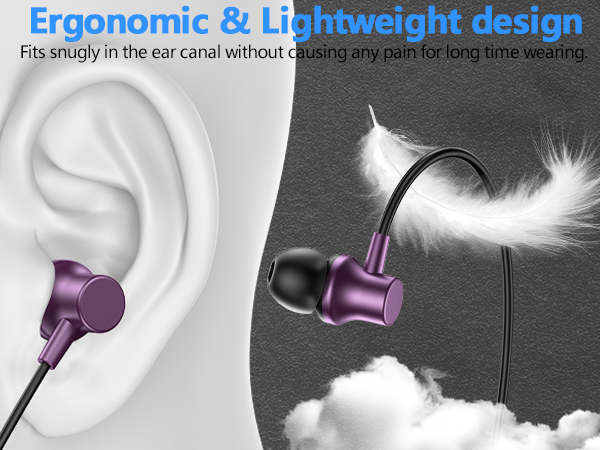 USB C Headphones for iPad A16 11 10 Noise Canceling in-Ear Wired Earbuds with Mic Volume Control