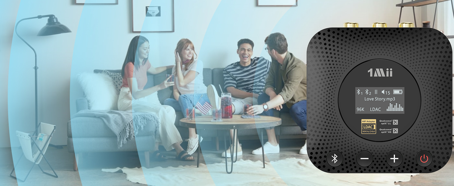 1Mii B06HD+ Hi-Res LDAC Bluetooth Receiver