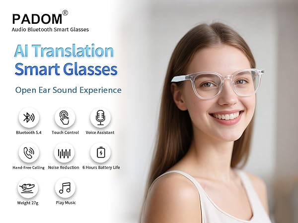 UF-15 Smart AI Translation Glasses for women &amp;amp; men