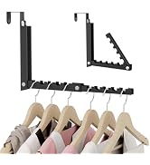BAKON Over The Door Hooks, Small Space Double Folding Portable Over The Door Drying Rack for Laun...