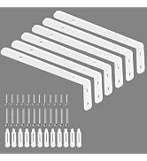 LSK 6PCS L Bracket, 6"×2"(150×50mm) Shelf Support Corner Bracket for Wooden Board Max Load : 42lb...