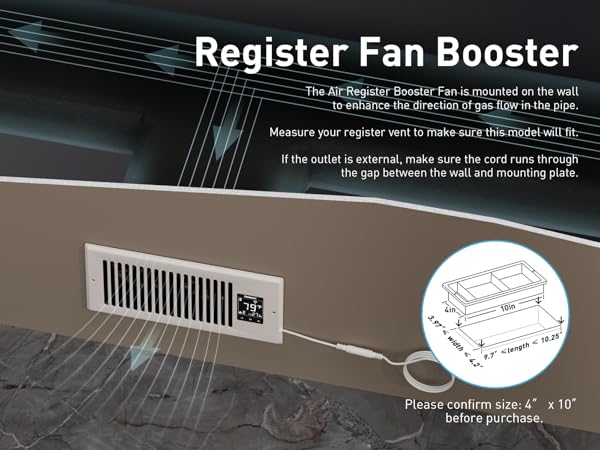 air boosting register fan vent ac vent booster fan air vent fan booster for room