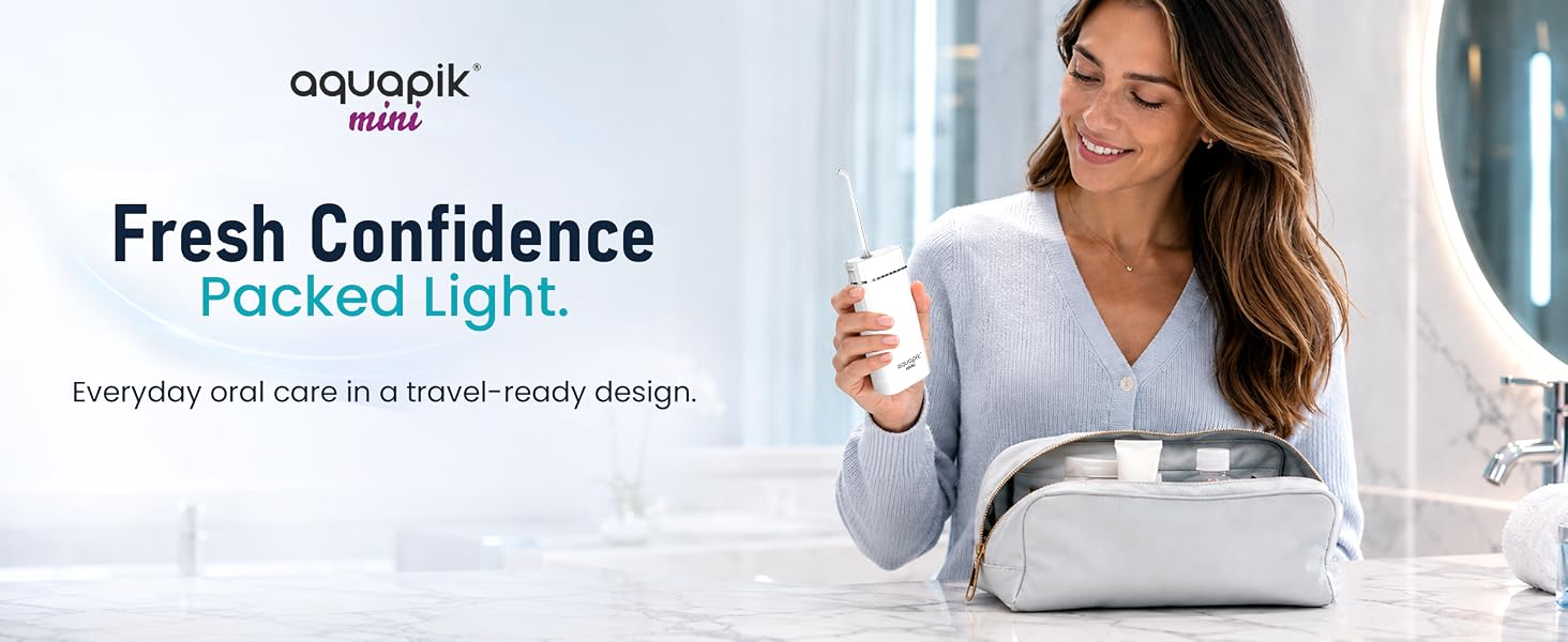 A Portable Water Flosser Designed to Go Wherever Your Day Takes You