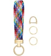 Fishent Stretchy Keychain, Woven Keychain Wristlet for Keys