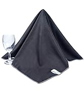 SINLAND Microfiber Glass Polishing Cloths Thick Lint -Free Drying Towels for Wine Glasses Stemwar...