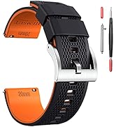 Hemsut Silicone Watch Bands, 18mm 20mm 22mm Quick Release Rubber Watch Strap for Men Women Soft R...