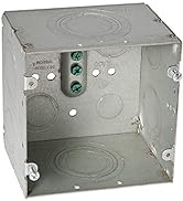 Hubbell-Raco 260 Square Data Electrical Box, 3-1/4" Deep, 4-11/16" Large (Pack of 10), 3.25 Gray