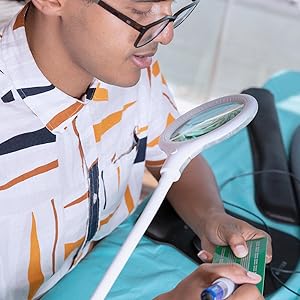 LightView Pro Flex: LED Magnifying Lamp - 2 in 1 Clamp &amp; Base Lamp for Table, Desk &amp; Easel